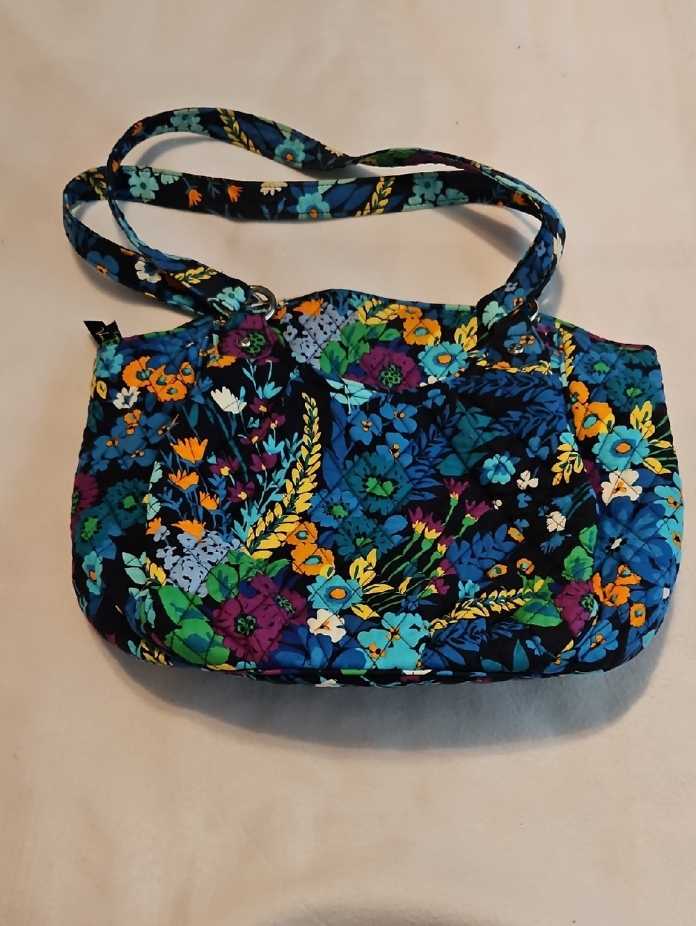Vera Bradley Glenna Shoulder Bah In Midnight Blues Floral